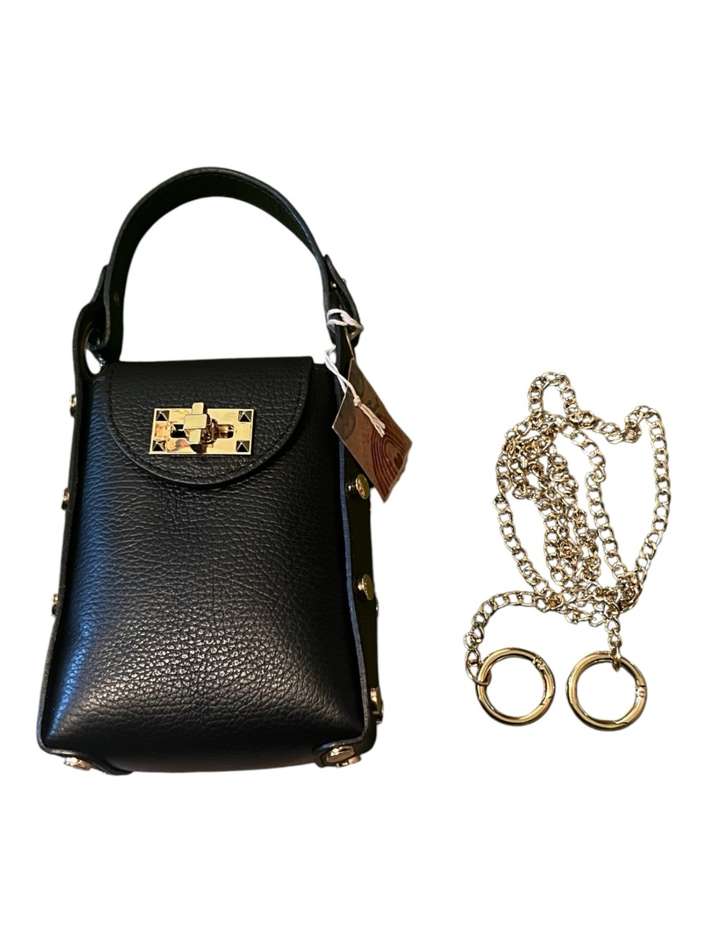 NWT Anna Paola Leather bag, black